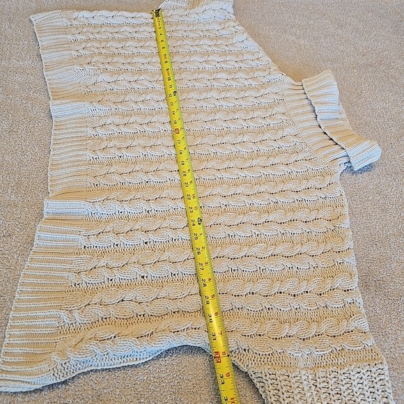 POL Chunky Knit‎ Crew Turtleneck Sweater Oversized Cropped Women's Size L Cream - Picture 10 of 16